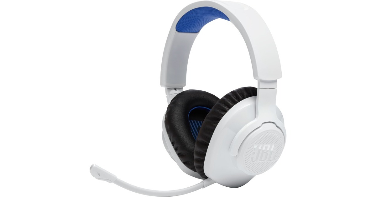 JBL Quantum 360P, Headset(weiß/blau, Bluetooth, USB-C)