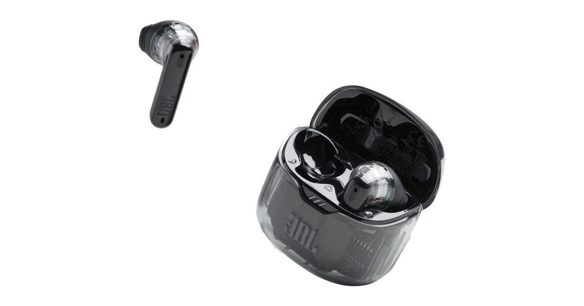 JBL Tune Flex Ghost Edition, Kopfhörer(schiefer/transparent, USB-C, Bluetooth)