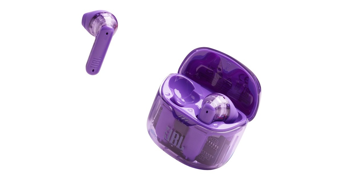 JBL Tune Flex Ghost Edition, Kopfhörer(lila/transparent, USB-C, Bluetooth)
