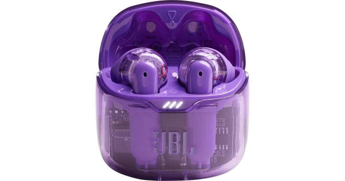 JBL Tune Flex Ghost Edition, Kopfhörer(lila/transparent, USB-C, Bluetooth)