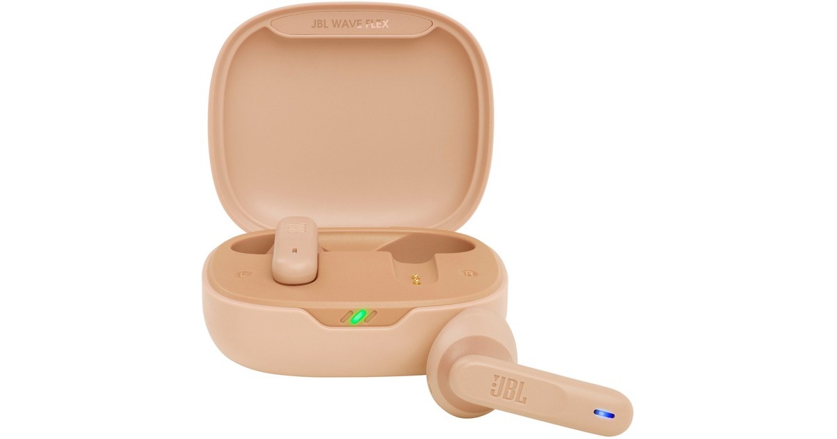JBL Wave Flex, Kopfhörer(beige, Bluetooth, USB-C)