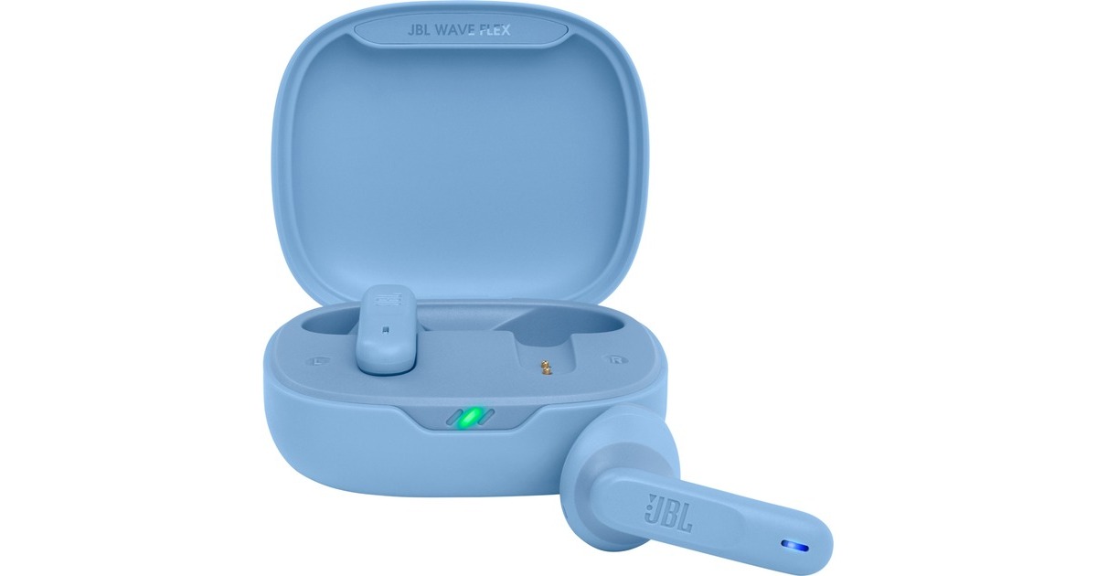 JBL Wave Flex, Kopfhörer(hellblau, Bluetooth, USB-C)