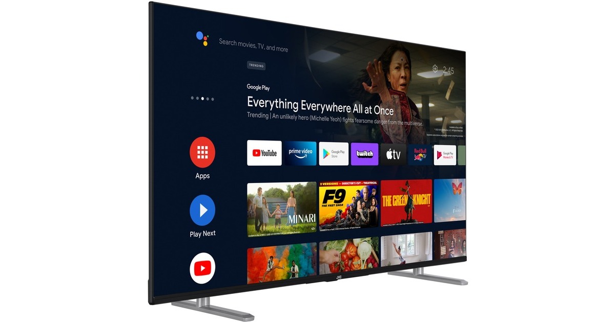 JVC LT-55VAQ6255, QLED-Fernseher(139 cm (55 Zoll), schwarz, UltraHD/4K, Triple Tuner, SmartTV)