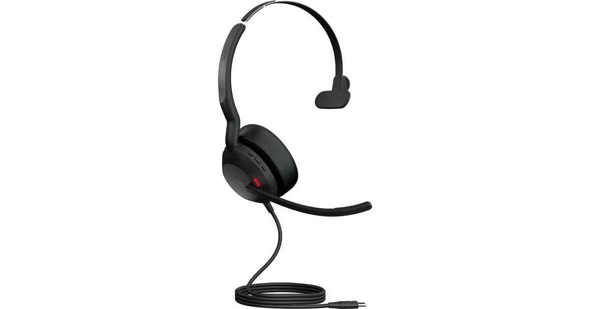 Jabra Evolve2 50, Headset(schwarz, Mono, Microsoft Teams, USB-C)