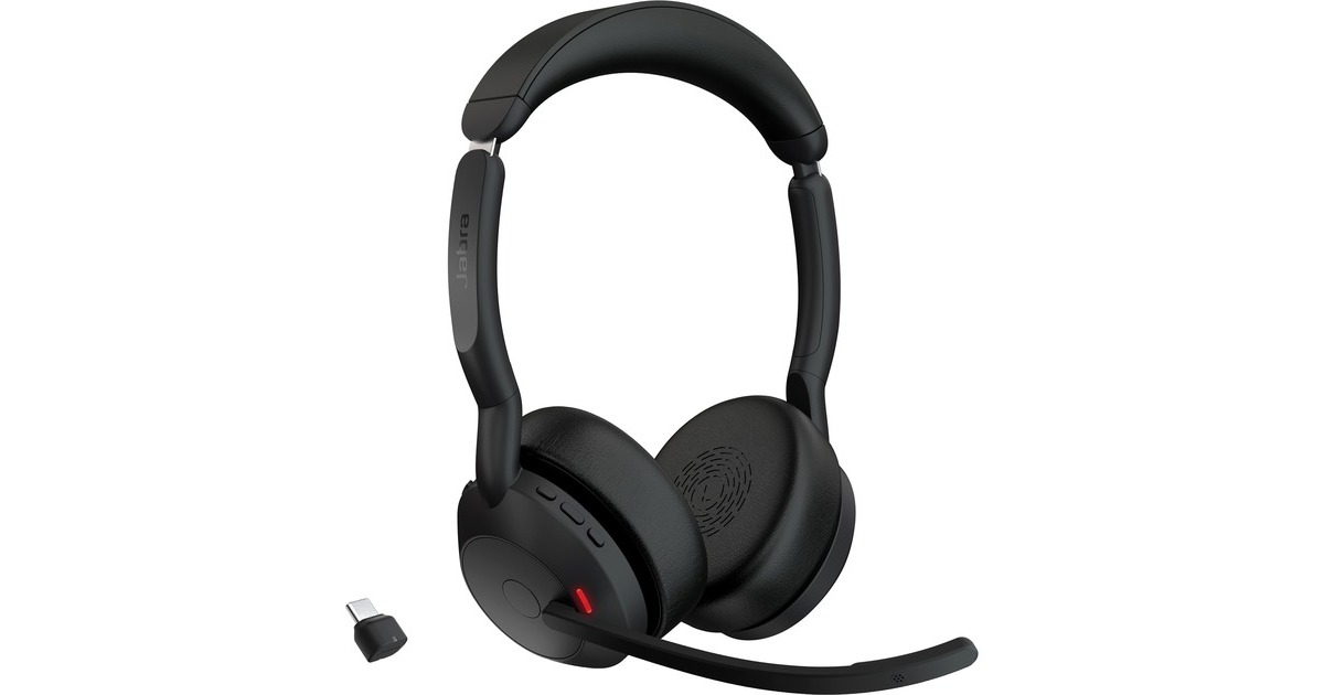 Jabra Evolve2 55, Headset(schwarz, Stereo, Microsoft Teams, USB-C, Link380c)