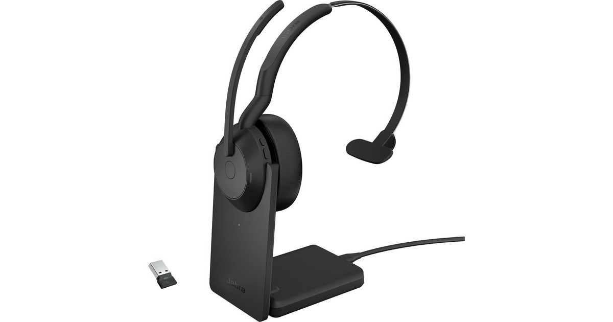 Jabra Evolve2 55, mit Ladestation, Headset(schwarz, Mono, UC, USB-A, Link380a) Jabra Evolve2 55, mit Ladestation, Headset(schwarz, Mono, UC, USB-A, Link380a)