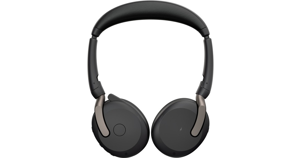 Jabra Evolve2 65 Flex Duo WLC, mit Ladepad, Headset(schwarz, Stereo, UC, USB-C, Link380c)