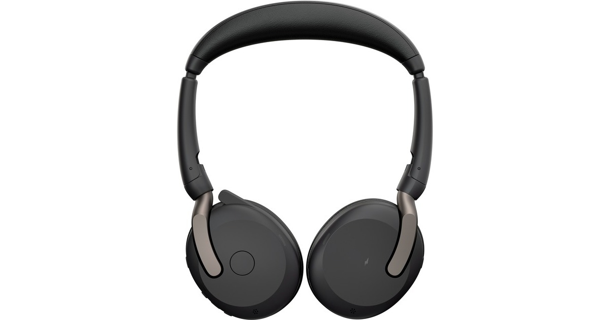 Jabra Evolve2 65 Flex Duo WLC, mit Ladepad, Headset(schwarz, Stereo, UC, USB-A, Link380a)