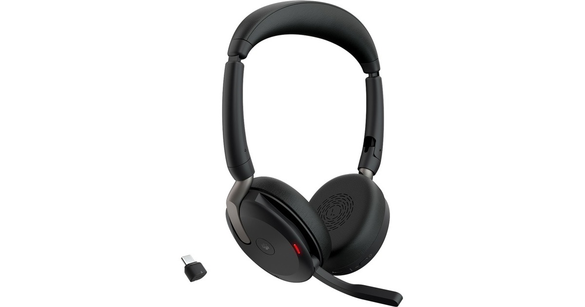 Jabra Evolve2 65 Flex Duo WLC, mit Ladepad, Headset(schwarz, Stereo, Microsoft Teams, USB-C, Link380c) Jabra Evolve2 65 Flex Duo WLC, mit Ladepad, Headset(schwarz, Stereo, Microsoft Teams, USB-C, Link380c)