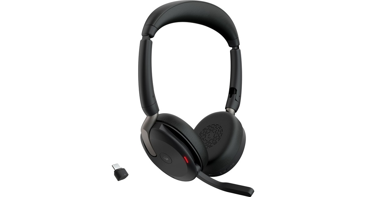Jabra Evolve2 65 Flex Duo, Headset(schwarz, Stereo, Microsoft Teams, USB-C, Link380c) Jabra Evolve2 65 Flex Duo, Headset(schwarz, Stereo, Microsoft Teams, USB-C, Link380c)