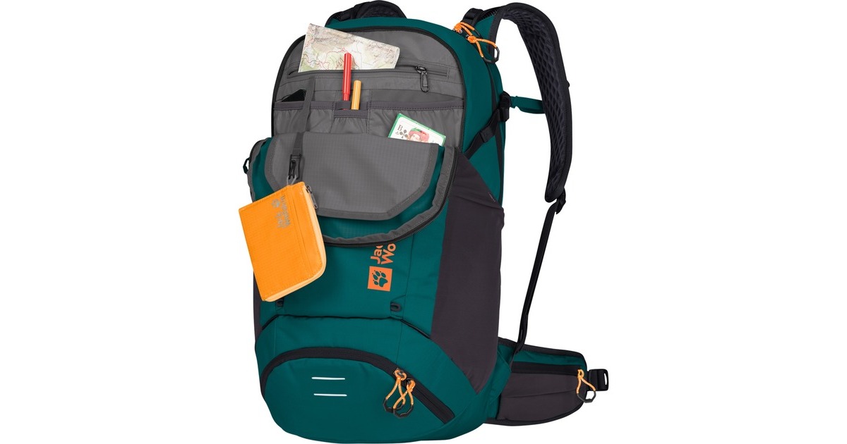 Jack Wolfskin MOAB JAM SHAPE 25, Rucksack(grün/orange, 25 Liter )