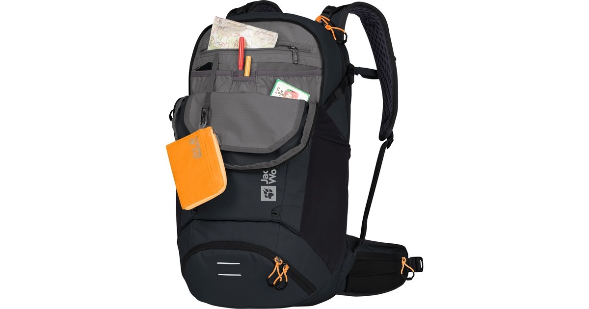 Jack Wolfskin MOAB JAM SHAPE 25, Rucksack(schwarz/orange, 25 Liter )
