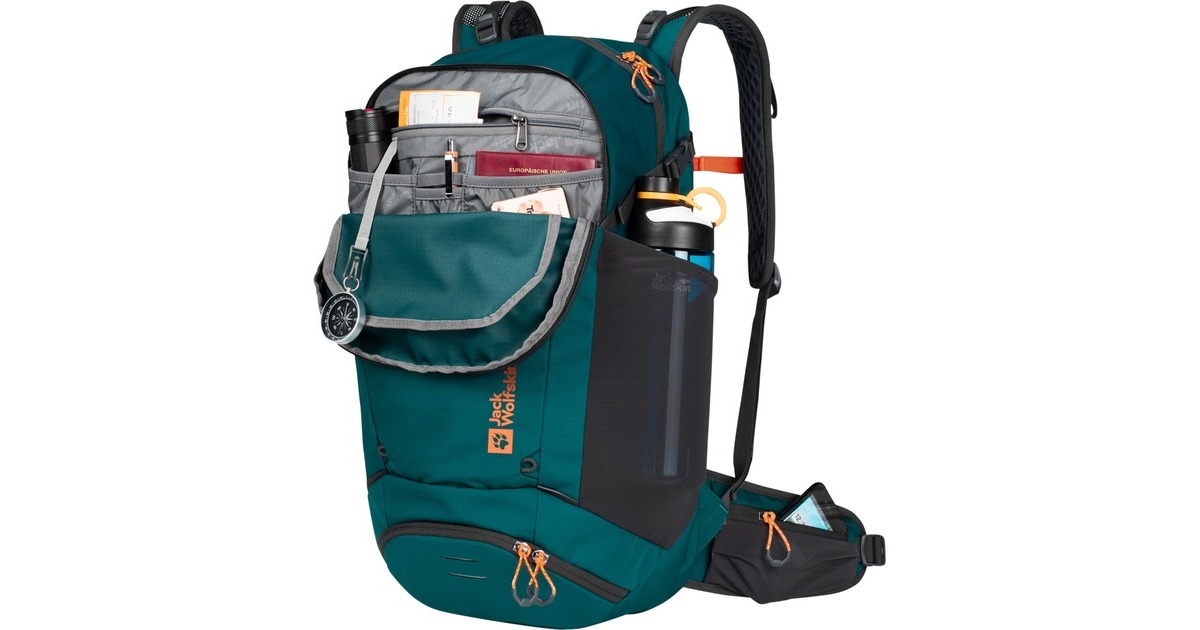 Jack Wolfskin MOAB JAM SHAPE 30, Rucksack(grün/orange, 30 Liter )