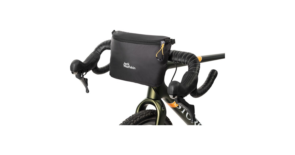 Jack Wolfskin Morobbia Speedster 2in1, Fahrradkorb/-tasche(schwarz, Lenkertasche 1.5 Liter)