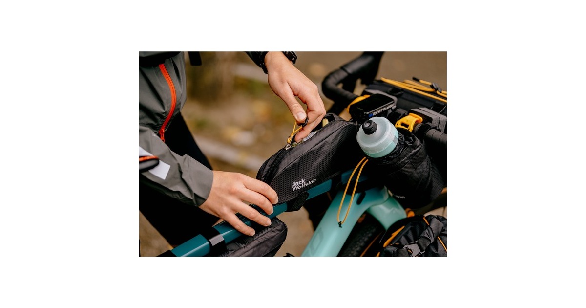 Jack Wolfskin Morobbia Tube Bag, Fahrradkorb/-tasche(schwarz, Oberrohrtasche 0.7 Liter)
