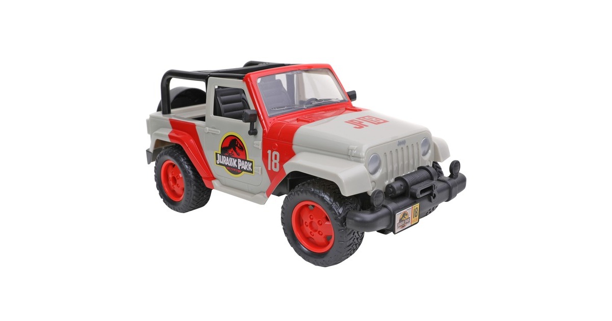 Jada Toys Jurassic Park RC Jeep Wrangler(beige/rot, 1:16)