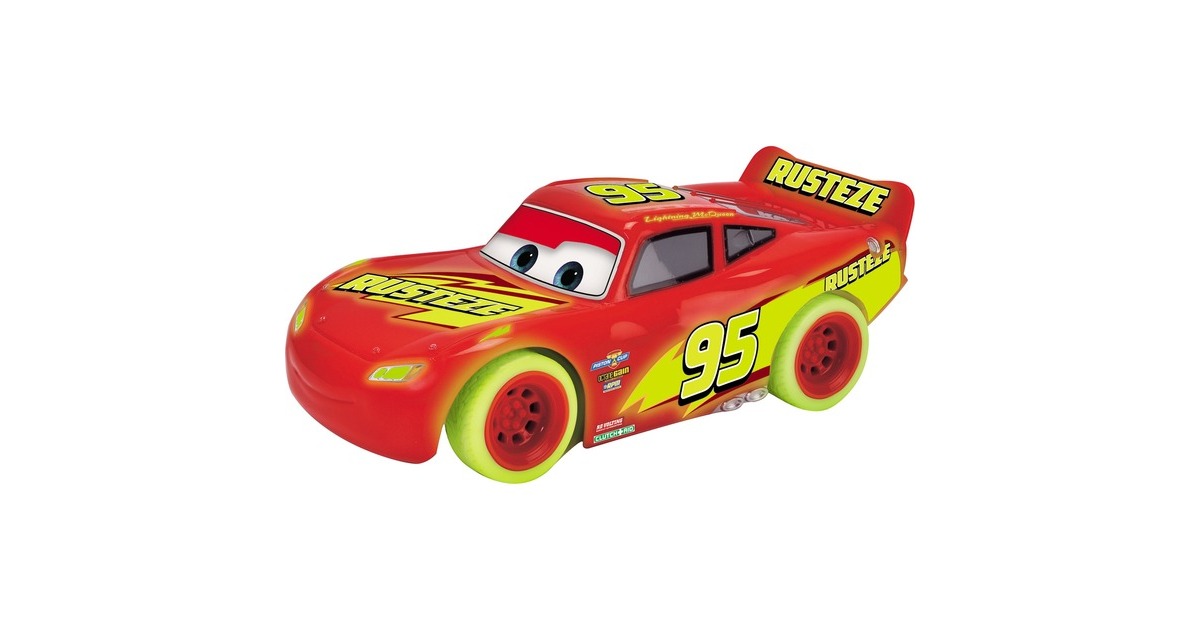 Jada Toys RC Cars Glow Racers - Lightning McQueen(14 cm , 27 MHz)