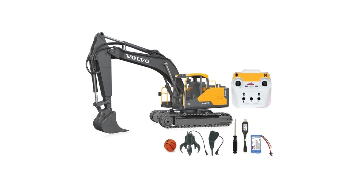 Jamara Bagger Volvo EC160E Metal, RC(gelb/dunkelgrau, 1:16)