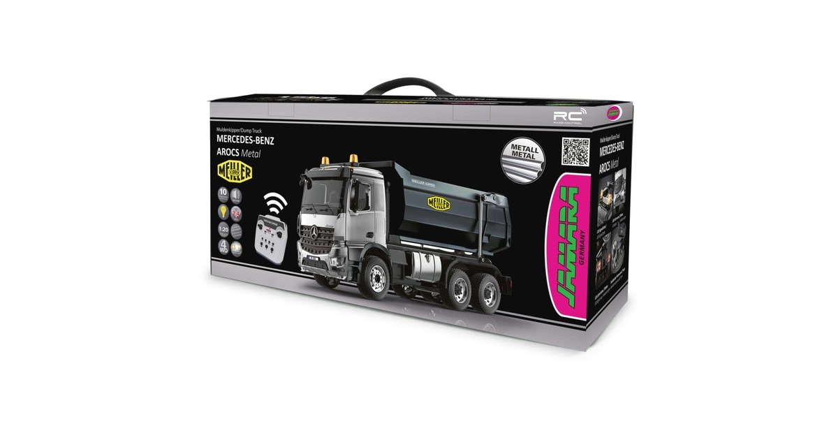 Jamara Muldenkipper Mercedes-Benz Arocs Metal Meiller(silber/schwarz, 1:20)