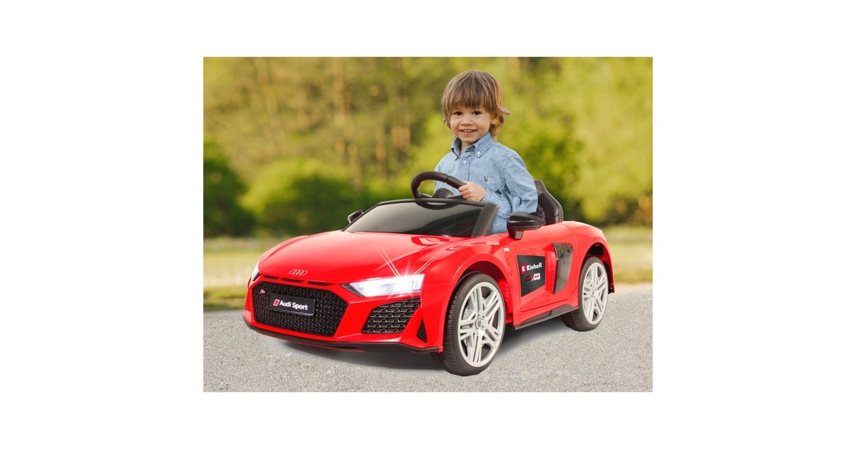 Jamara Ride-on Audi R8 Spyder, Kinderfahrzeug(rot, 18V, Einhell Power XChange)