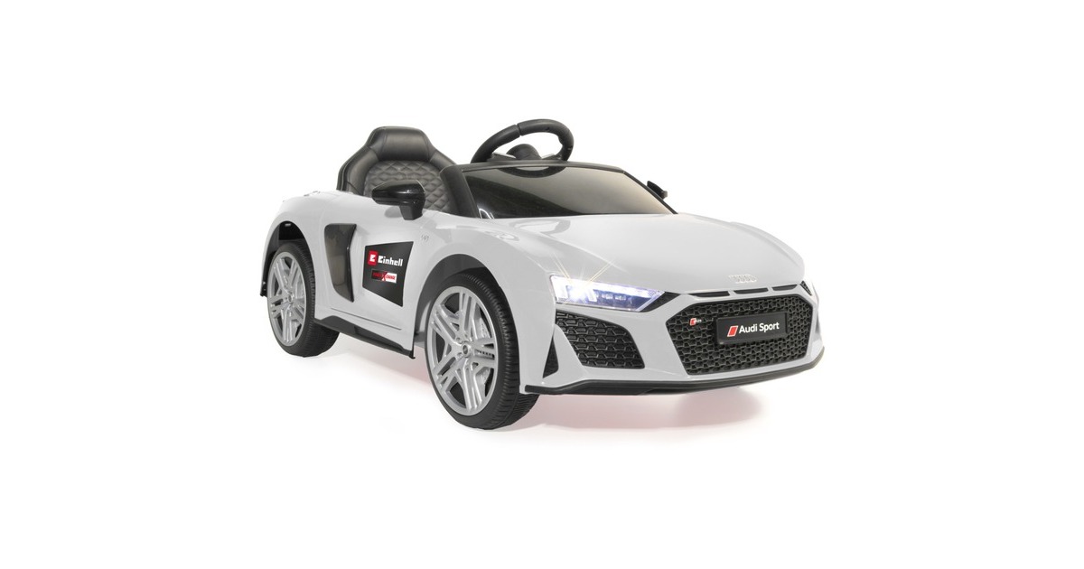 Jamara Ride-on Audi R8 Spyder, Kinderfahrzeug(weiß, 18V, Einhell Power XChange)