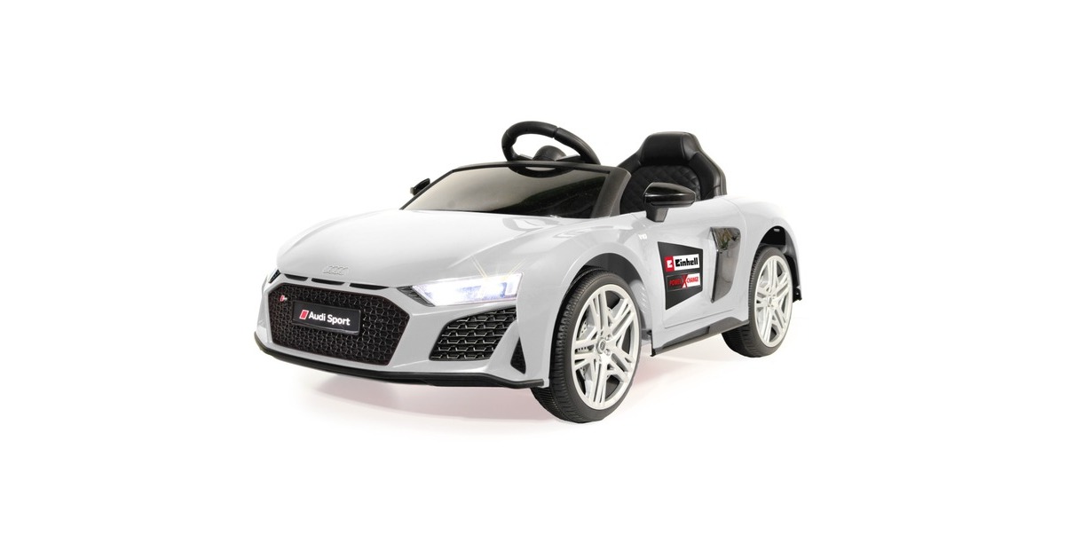 Jamara Ride-on Audi R8 Spyder, Kinderfahrzeug(weiß, 18V, Einhell Power XChange)