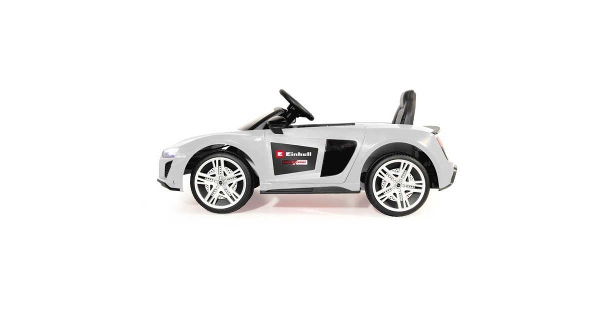 Jamara Ride-on Audi R8 Spyder, Kinderfahrzeug(weiß, 18V, Einhell Power XChange)