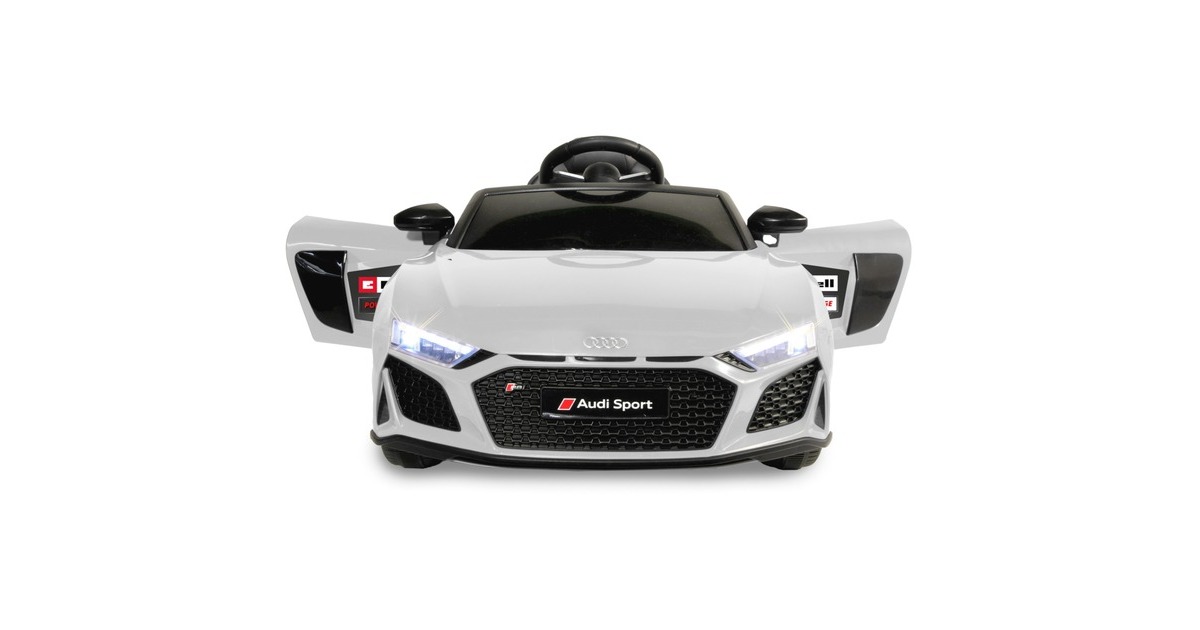 Jamara Ride-on Audi R8 Spyder, Kinderfahrzeug(weiß, 18V, Einhell Power XChange)