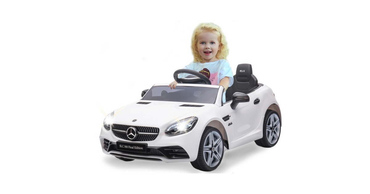Jamara Ride-on Mercedes-Benz SLC, Kinderfahrzeug(weiß, 12V)