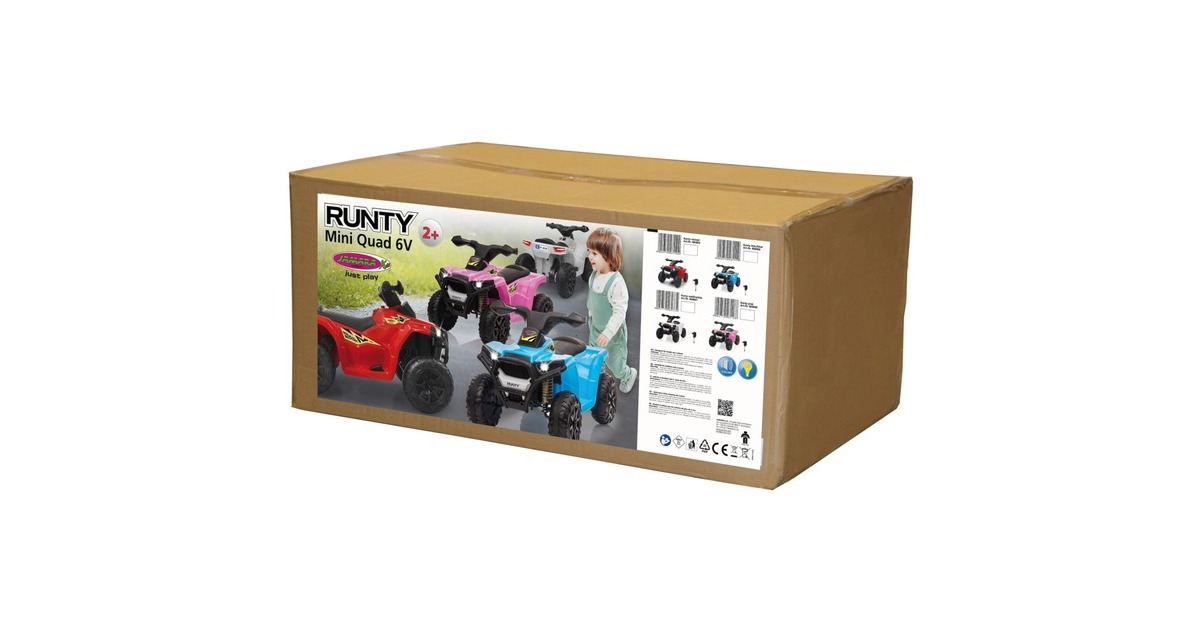 Jamara Ride-on Mini Quad Runty, Kinderfahrzeug(rot/schwarz, 6 V)