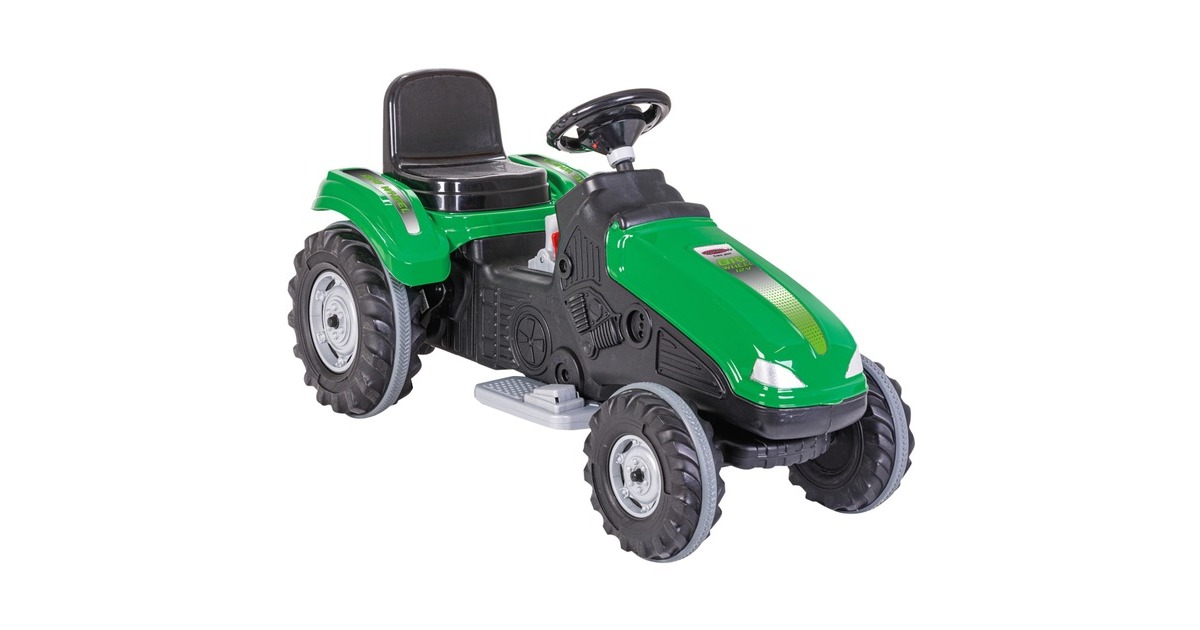 Jamara Ride-on Traktor Big Wheel, Kinderfahrzeug(grün/grau, 12 V)