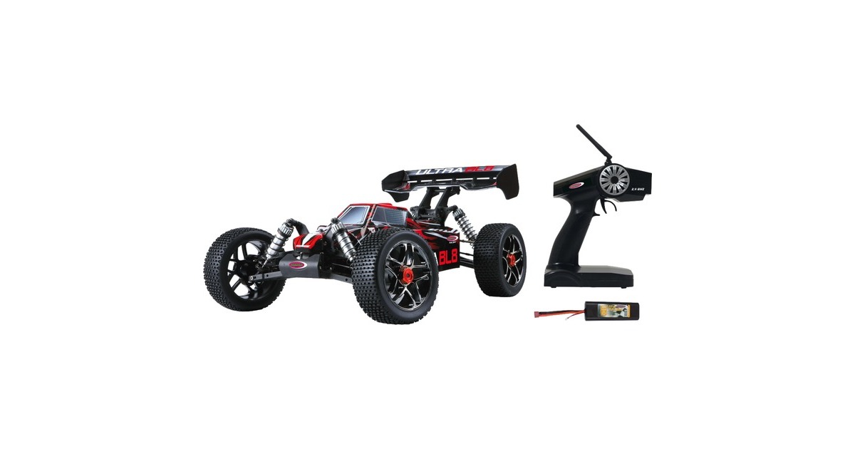 Jamara Ultra BL8 Lipo 4WD, RC(schwarz/rot, 1:8)