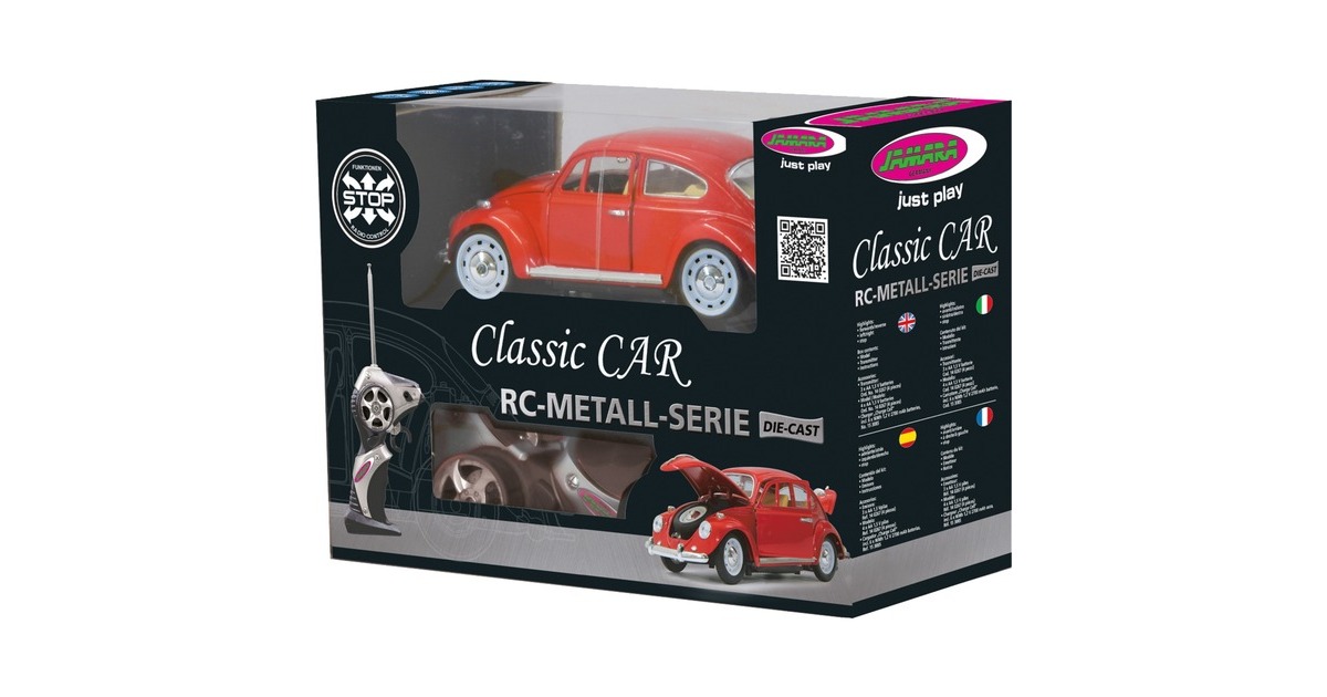 Jamara VW Käfer Die Cast rot, RC(rot, 1:18)