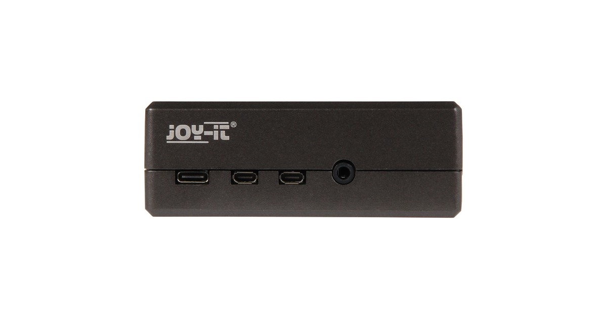 Joy-IT Aluminiumgehäuse für Raspberry Pi 4 B(schwarz (matt))