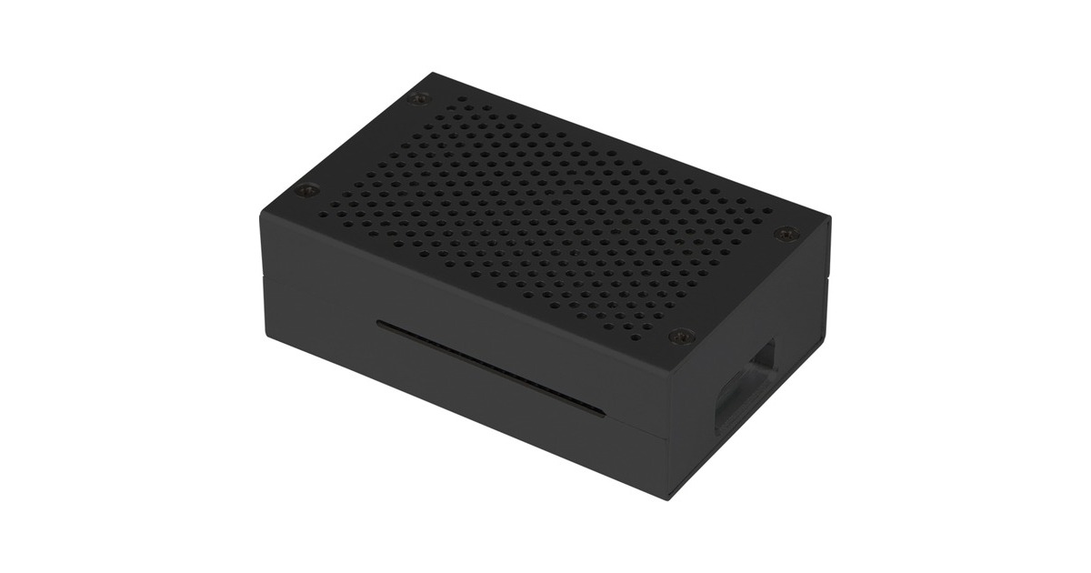Joy-IT Aluminiumgehäuse für Raspberry Pi 4 B(schwarz)