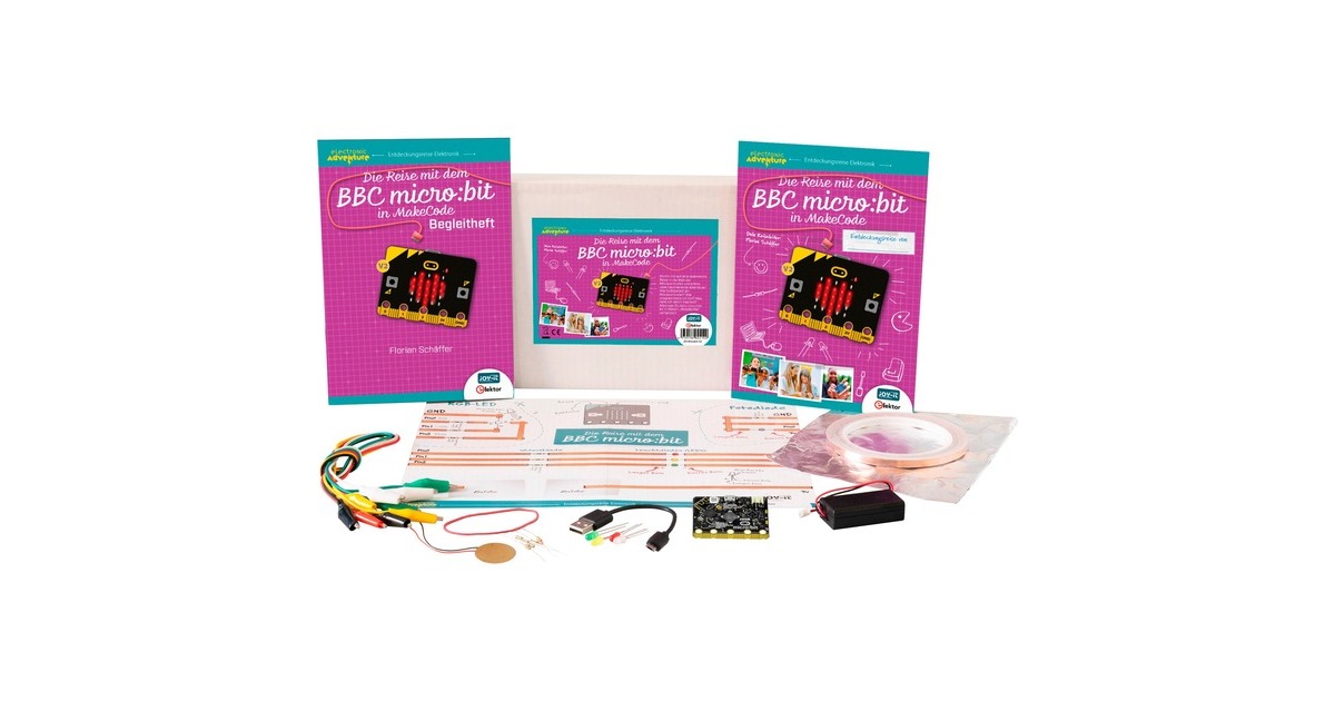 Joy-IT Electronic Adventure Kit Die Reise mit dem BBC micro:bit V2, Experimentierkasten