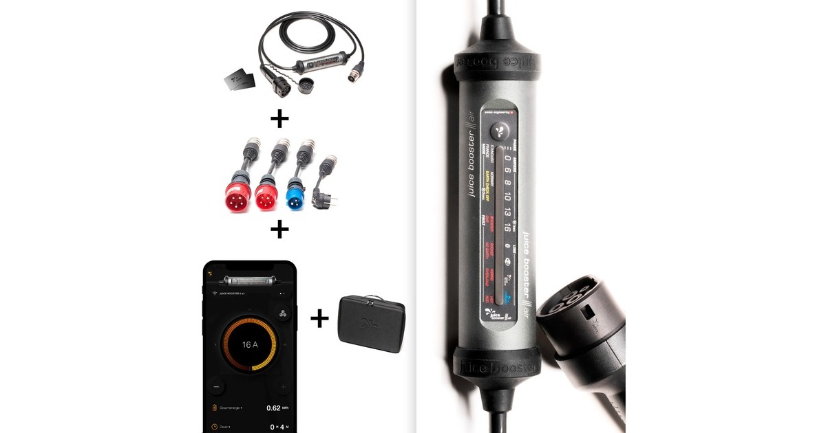 Juice Technology JUICE BOOSTER 3 air Country EU Traveller Set, Wallbox(anthrazit/schwarz, 1,4 - 11 kW, 3,1 Meter Kabel) Juice Technology JUICE BOOSTER 3 air Country EU Traveller Set, Wallbox(anthrazit/schwarz, 1,4 - 11 kW, 3,1 Meter Kabel)