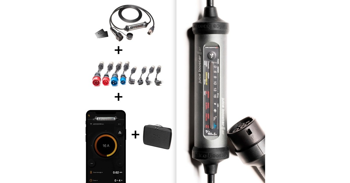 Juice Technology JUICE BOOSTER 3 air EUROPE Traveller Set, Wallbox(anthrazit/schwarz, 1,4 - 11 kW, 3,1 Meter Kabel) Juice Technology JUICE BOOSTER 3 air EUROPE Traveller Set, Wallbox(anthrazit/schwarz, 1,4 - 11 kW, 3,1 Meter Kabel)