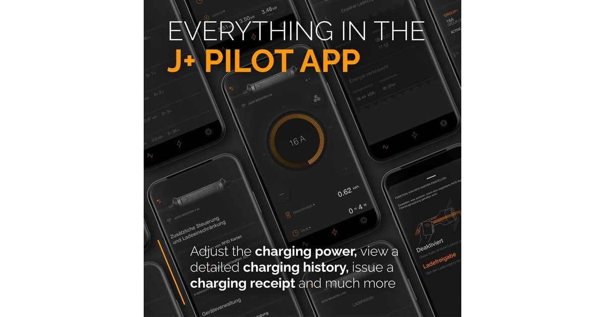 Juice Technology JUICE BOOSTER 3 air MASTER Traveller Set, Wallbox(anthrazit/schwarz, 1,4 - 11 kW, 8,1 Meter Kabel)