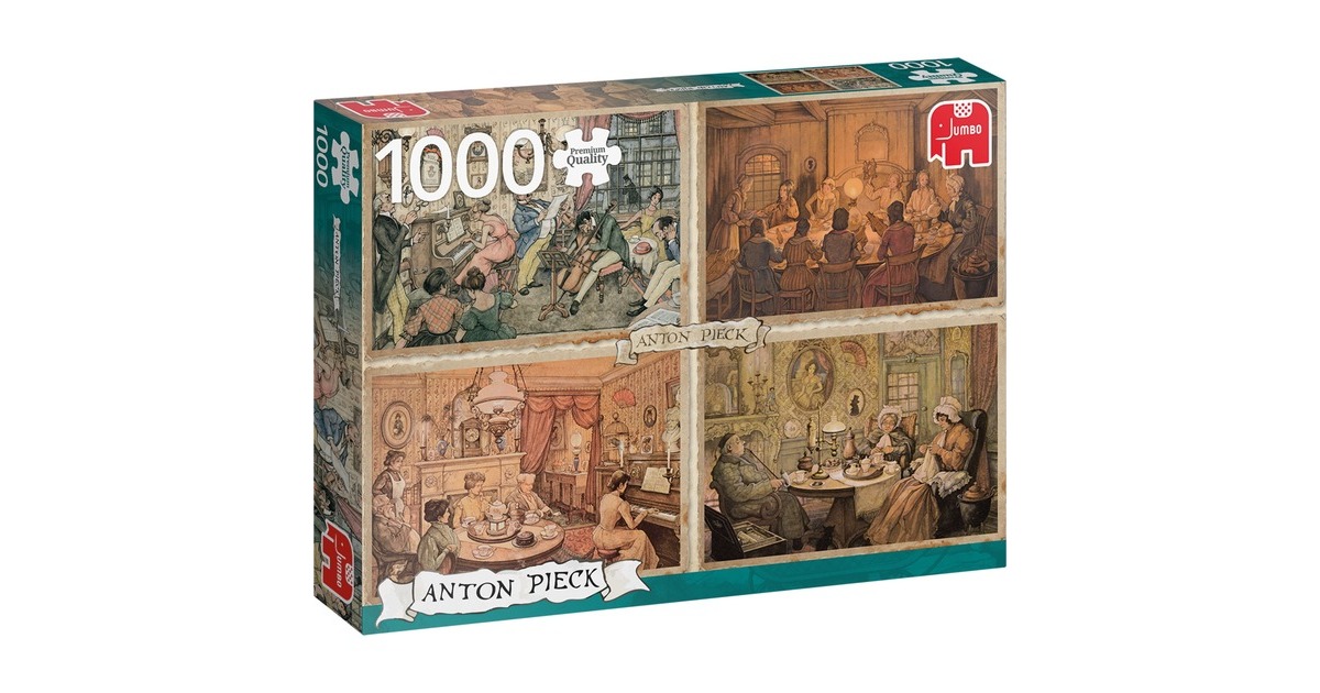 Jumbo Puzzle Anton Pieck, Unterhaltung im Wohnzimmer