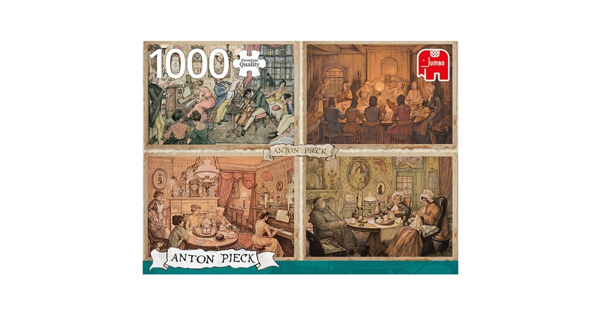 Jumbo Puzzle Anton Pieck, Unterhaltung im Wohnzimmer
