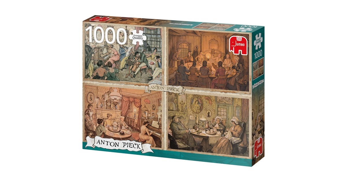 Jumbo Puzzle Anton Pieck, Unterhaltung im Wohnzimmer