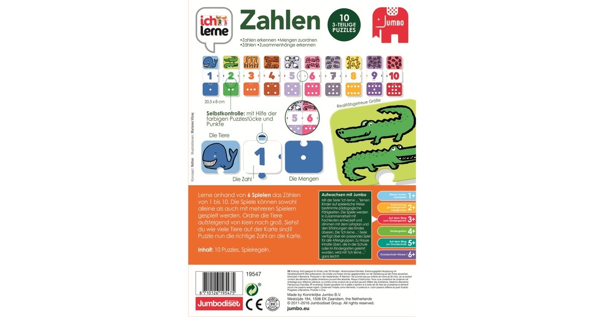 JumboIch lerne Zahlen, Buchstaben und Silben, Lernspiel