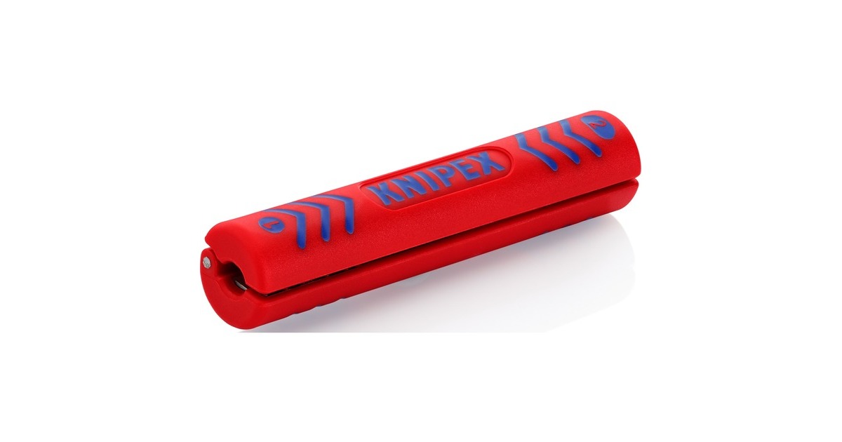 KNIPEX Abisolierwerkzeug für Koax-Kabel 16 60 100 SB , Abisolier-/ Abmantelungswerkzeug(mit Öffnungsfeder und Sperrklinke)
