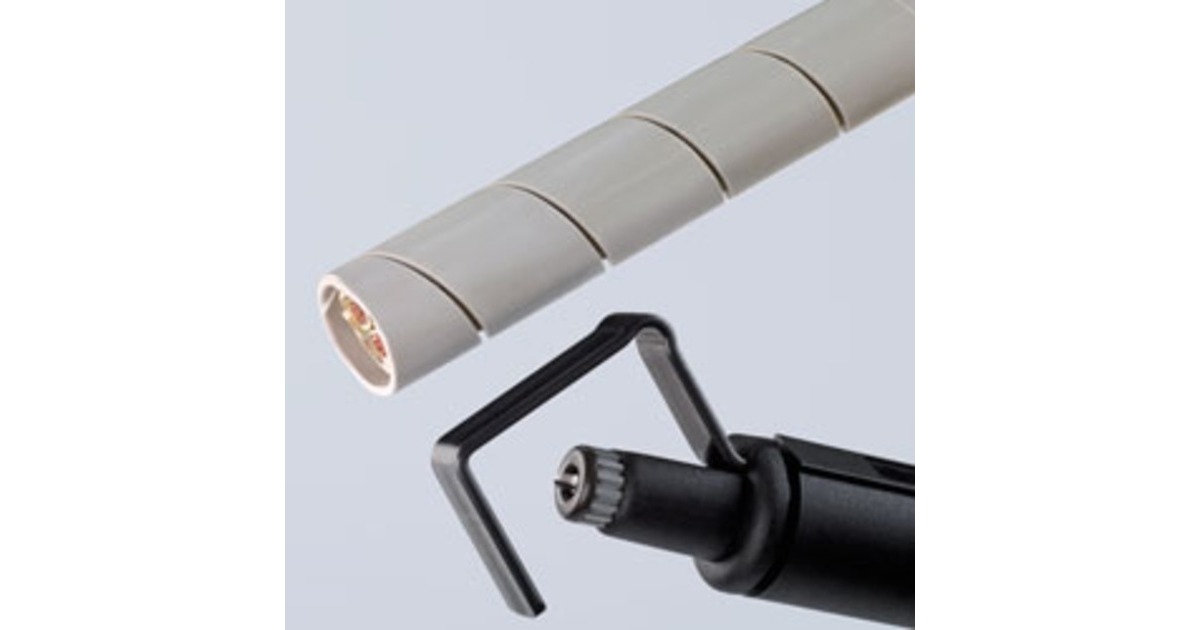 KNIPEX Abmantelungswerkzeug 16 30 135 SB, Abisolier-/ Abmantelungswerkzeug(drehbarer Griffkörper, Rändelmutter)