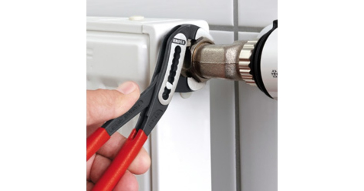 KNIPEX Alligator 88 01 300, 300mm, Rohr- / Wasserpumpen-Zange(schwarz/rot, Wasserpumpenzange, 9-stufig verstellbar)
