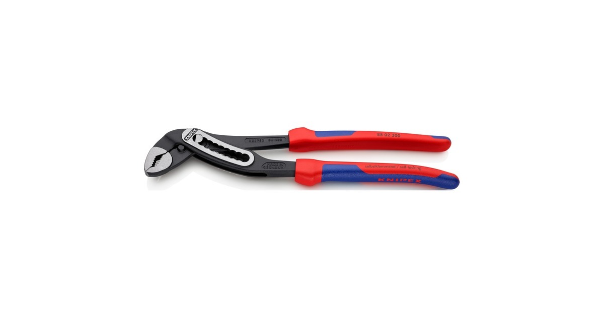 KNIPEX Alligator 88 02 300, Rohr- / Wasserpumpen-Zange(schwarz/rot, 9-stufig verstellbar)