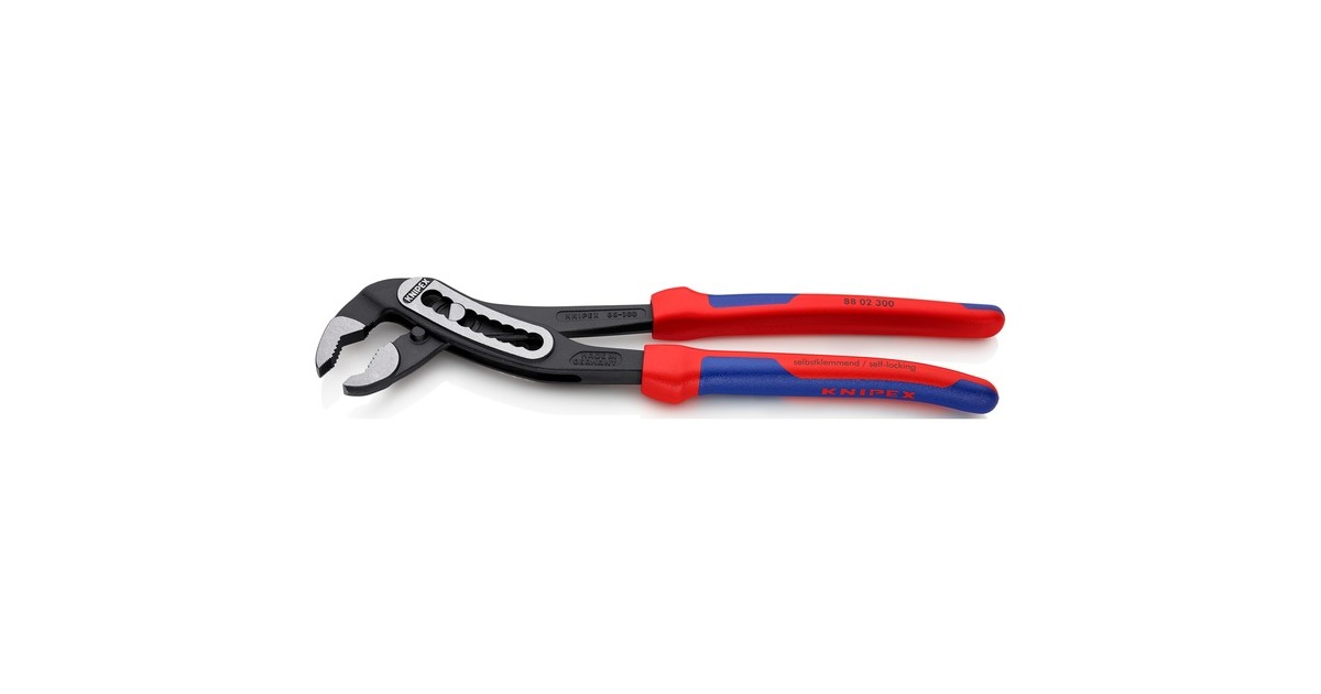 KNIPEX Alligator 88 02 300, Rohr- / Wasserpumpen-Zange(schwarz/rot, 9-stufig verstellbar)