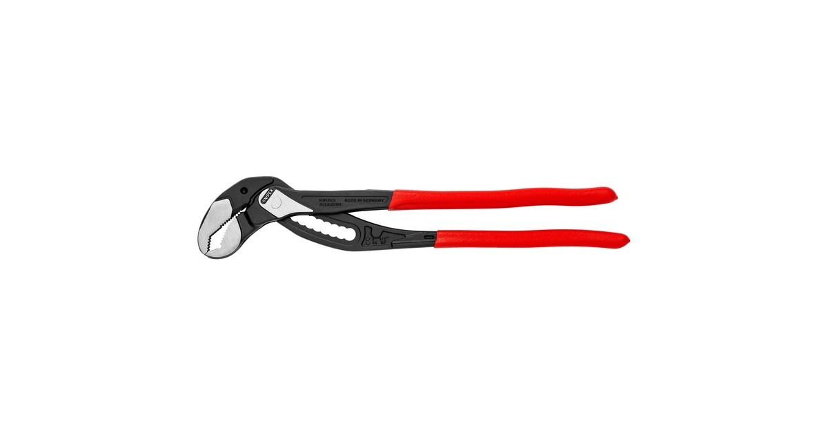 KNIPEX Alligator XL 88 01 400, 400mm, Rohr- / Wasserpumpen-Zange(schwarz/rot, Wasserpumpenzange, 11-stufig verstellbar)
