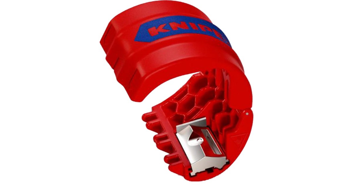 KNIPEX BiX, Rohrschneider für Kunststoffrohre und Dichthülsen(rot/blau)